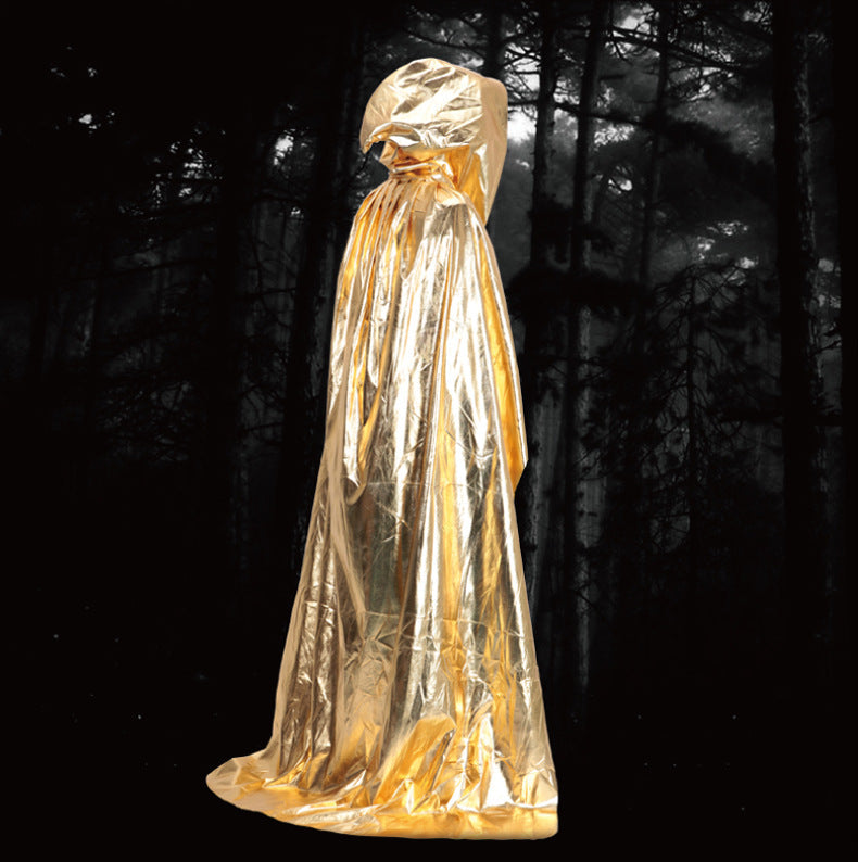 Halloween Costume Adult cosplay Death Cloak Performance Costume Black Wizard Robe Cloak Vampire