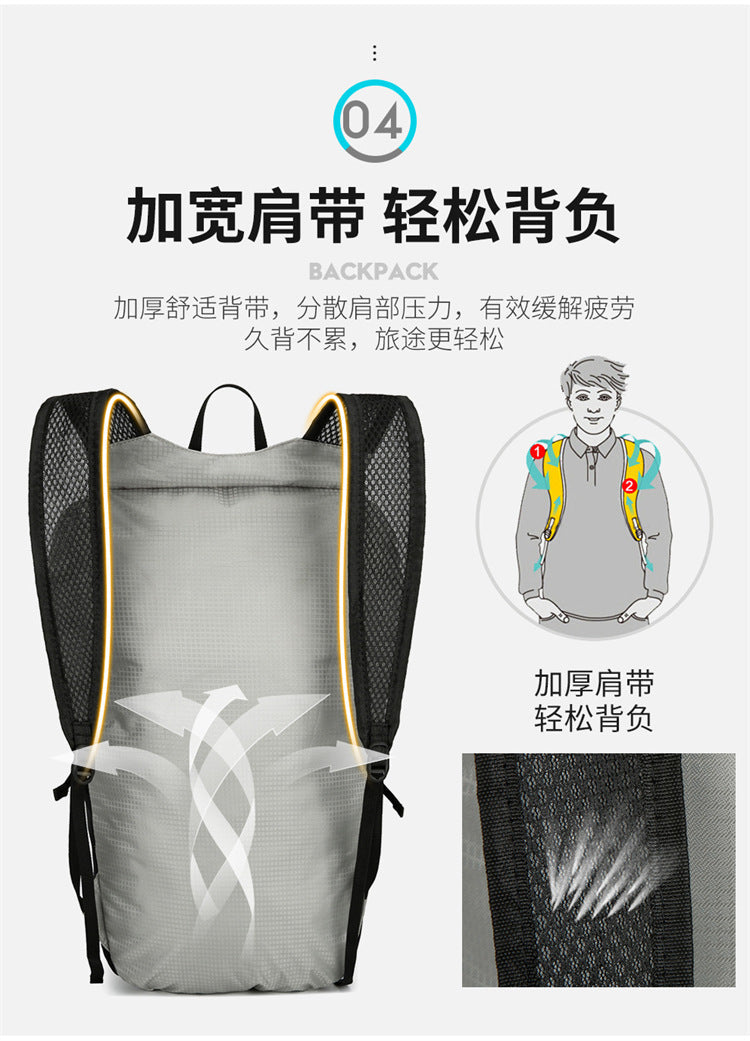 Cross-Border Outdoor Folding Backpack Waterproof Mountaineering Bag Backpack Folding Bag Outdoor Large Capacity Travel Backpack