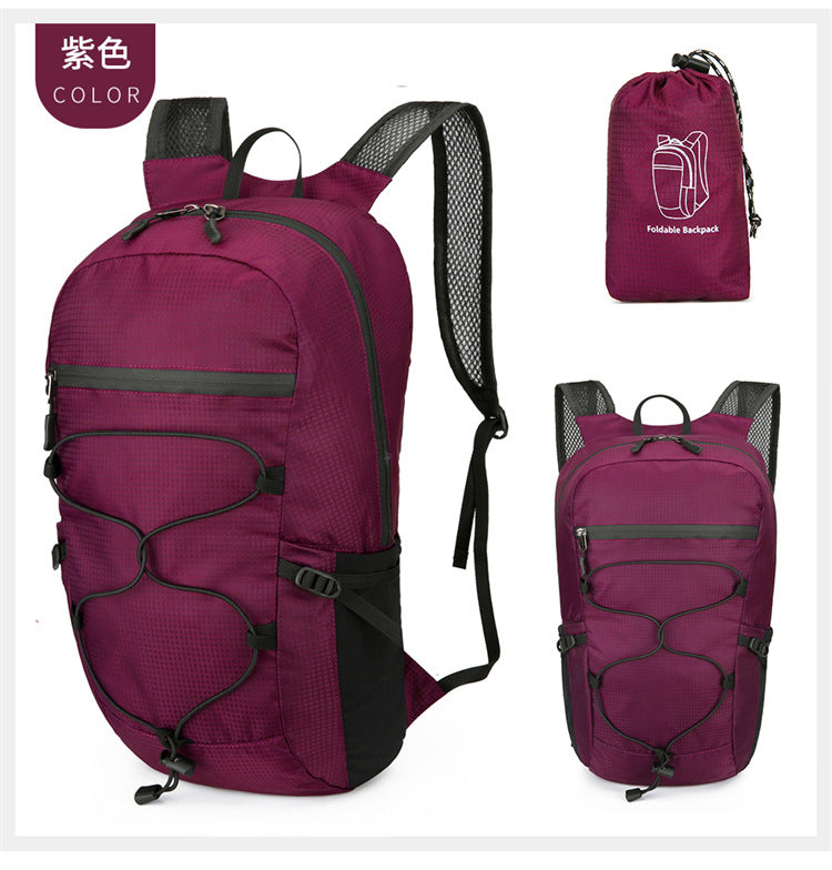 Cross-Border Outdoor Folding Backpack Waterproof Mountaineering Bag Backpack Folding Bag Outdoor Large Capacity Travel Backpack