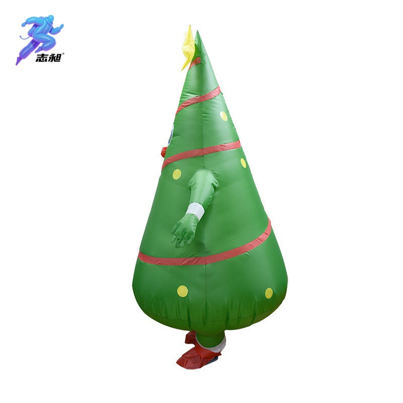 Cross-Border Hot Selling Christmas Tree Inflatable Suit Props Adult Christmas Tree Cosplay Holiday Costumes