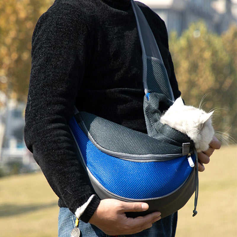 Cross-Border Pet Carrier Bag with Open Top, Breathable, Portable, Suitable for Cats and Dogs, Drawstring Mesh Single Shoulder Bag for Cats
