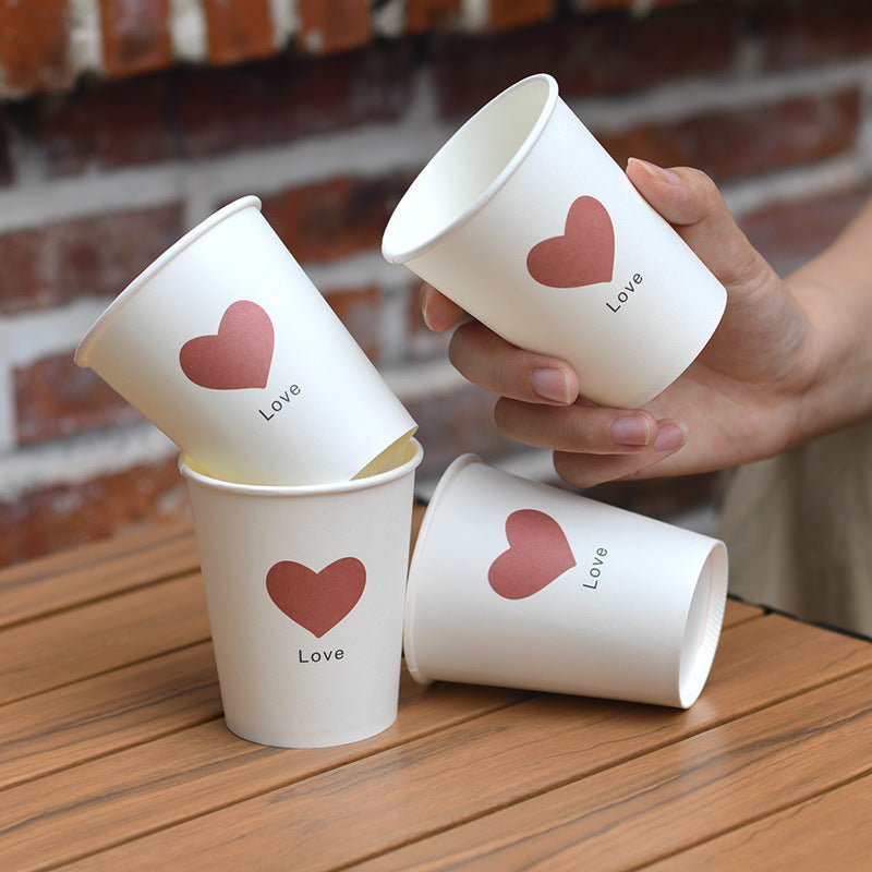 Disposable Thickened Household Food-Grade Paper Cups for Drinking Water, Making Tea, Entertaining Clients, Commercial Use, and Available for Wholesale
