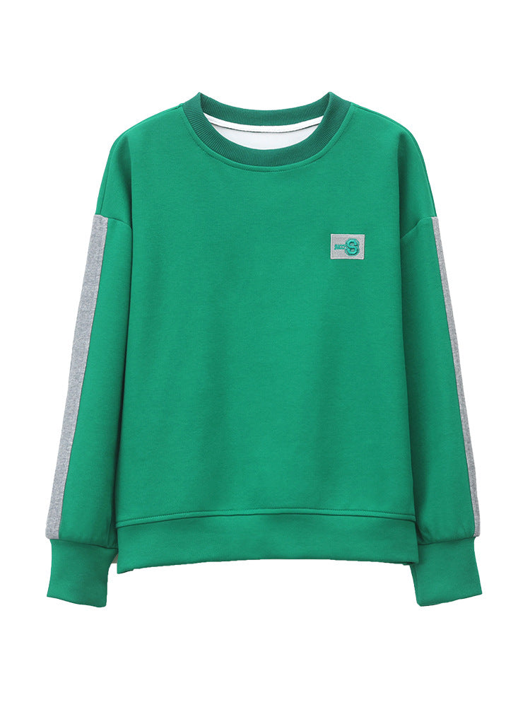 Round Neck Sweatshirt for Women 2024 Spring Small Hooded Sports Middle-Aged Mother Spring & Fall Tops Casual and Versatile