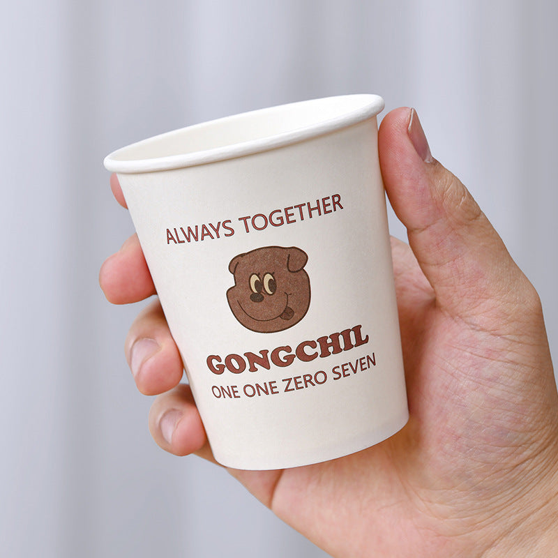Disposable Thickened Household Food-Grade Paper Cups for Drinking Water, Making Tea, Entertaining Clients, Commercial Use, and Available for Wholesale