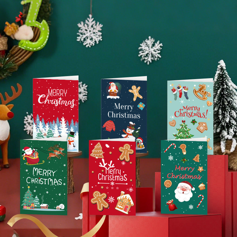 Cross-Border Amazon New Creative Ins Style Christmas Greeting Card Export Export Blessing Christmas Card Envelope Cover