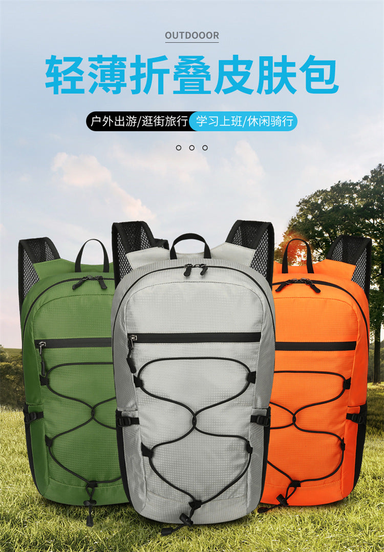 Cross-Border Outdoor Folding Backpack Waterproof Mountaineering Bag Backpack Folding Bag Outdoor Large Capacity Travel Backpack