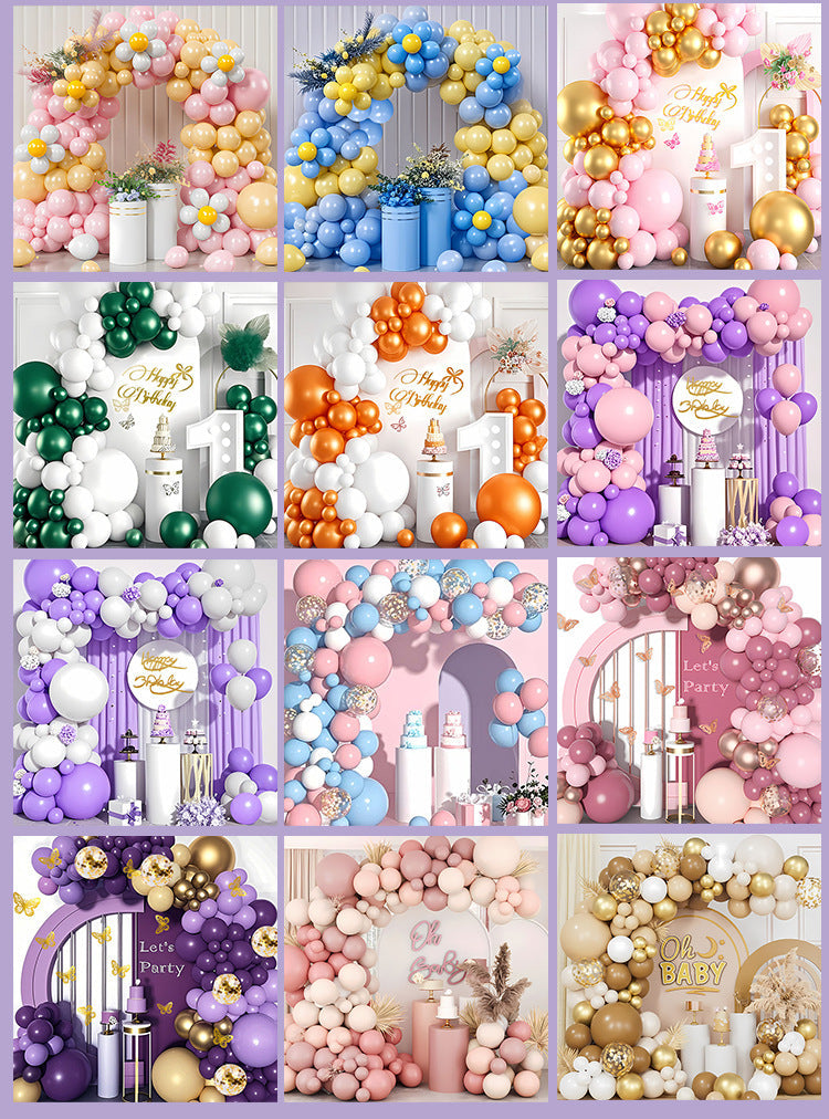 Balloon Chain Arch Set Scene Layout High-End Atmosphere Opening Birthday Party Decorations Anniversary Package