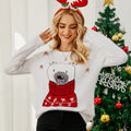 Cross-Border Popular European and American Design Knitted Tops Christmas Cartoon Jacquard Sweaters Embroidered Bear Christmas Sweaters