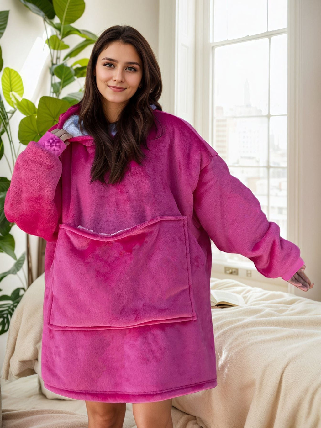 Amazon Hot Selling Autumn and Winter Flannel Double Layer Pajamas fleece-lined Warm Long Sleeve plus size Pet Bag Home Clothes