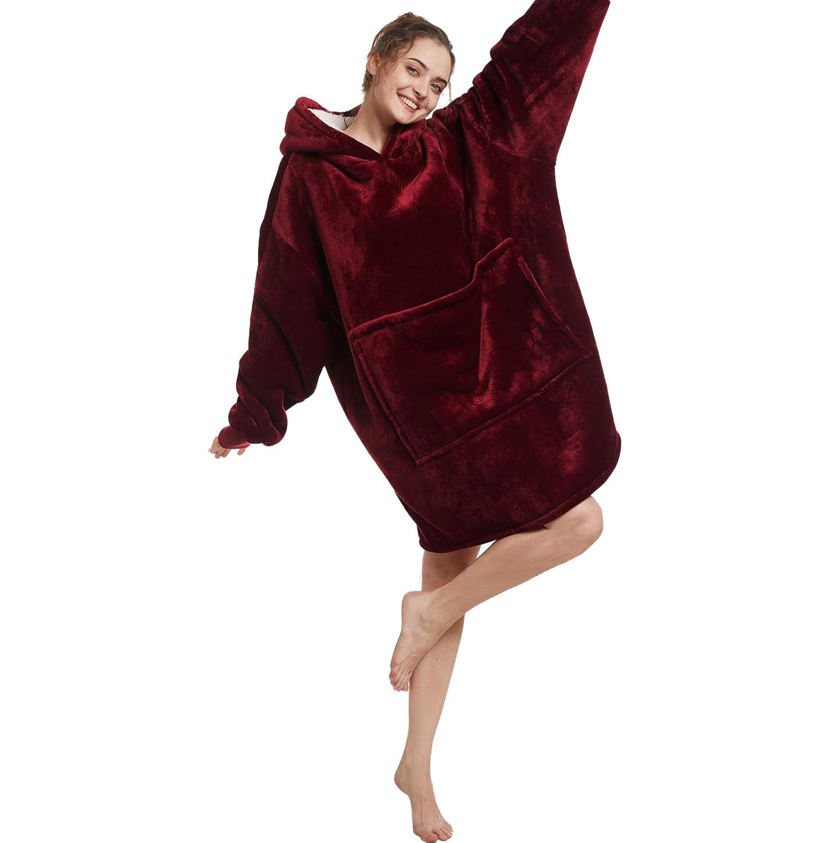 Amazon Hot Selling Autumn and Winter Flannel Double Layer Pajamas fleece-lined Warm Long Sleeve plus size Pet Bag Home Clothes