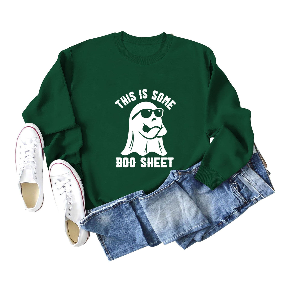 Women's Letter Printed Sweatshirt Cross-Border European and American Fashion Letter Women's Clothing 3D Printed Round Neck Sweatshirt