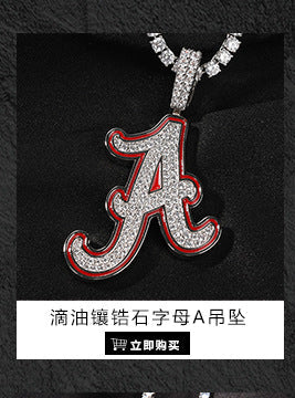 European and American New Products Copper Material Enamel Men's Avatar Personalized Hip-Hop Pendant Necklace Trendy Accessories Jewelry Wholesale