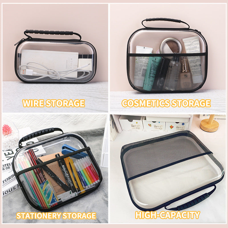 2025 Cross-Border Amazon Pet Mesh Tote Bag Zipper Mesh Storage and Sorting Bag Storage Bag Cross-Border Hot Seller