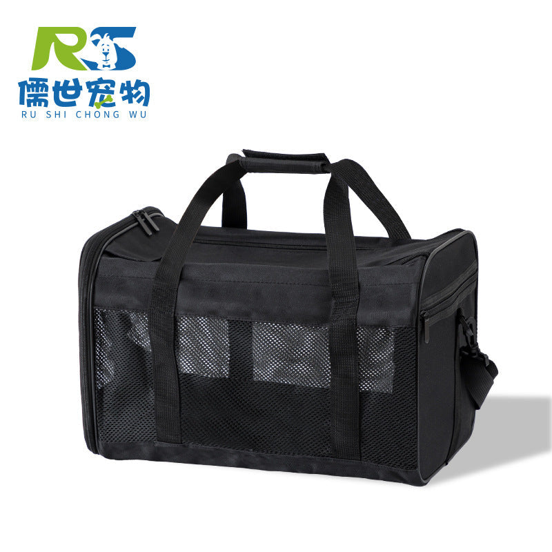 Cross-Border Pet Carrier Bag, Portable Small Dog Carrier, Pet Tote Bag, Mesh Breathable Large Capacity Cross-Body Cat Bag