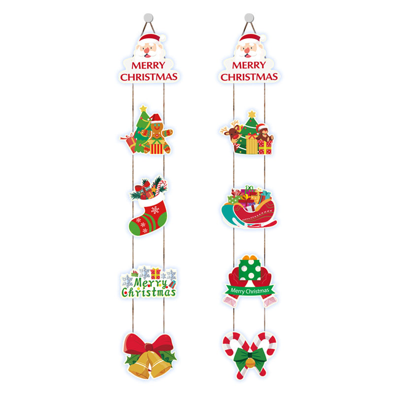 Amazon New Product Party Supplies Christmas Flag Set Christmas Garland Banner Venue Decoration