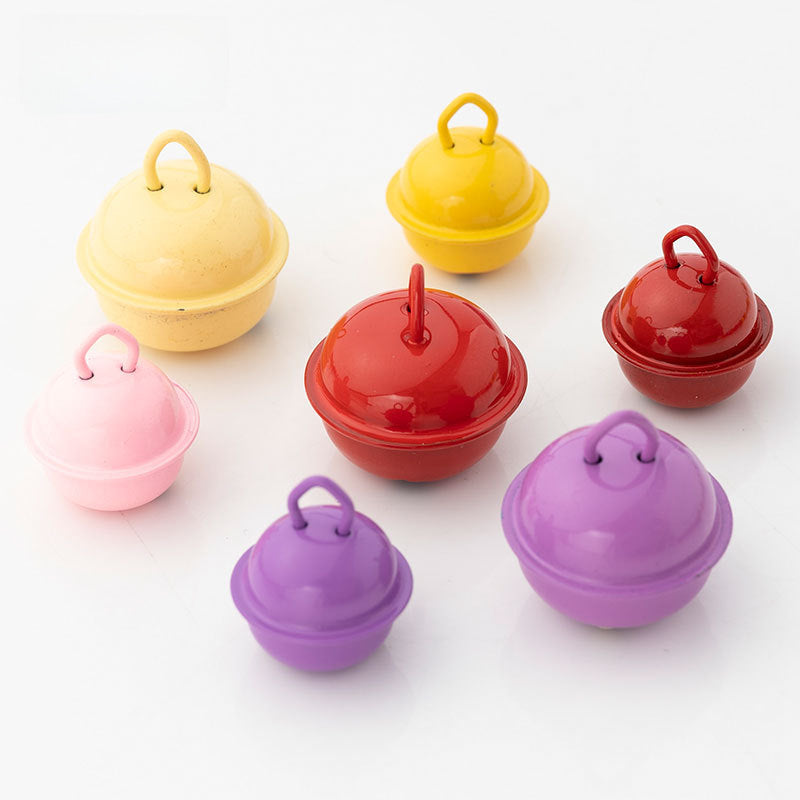 22mm Colorful Cute Small Bell Metal Pet Open-Ended Bell Handmade Material DIY Creative Accessory Iron