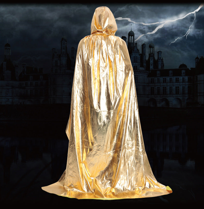 Halloween Costume Adult cosplay Death Cloak Performance Costume Black Wizard Robe Cloak Vampire