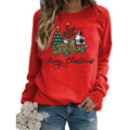 Europe and the United States foreign trade cross-border supply Christmas tree merry Christmas printed round neck sweater women's top