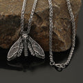 Foreign Trade Hot-Selling Retro Viking Death Skull Moth Pendant Necklace Gothic Decorations Party Accessories Wholesale