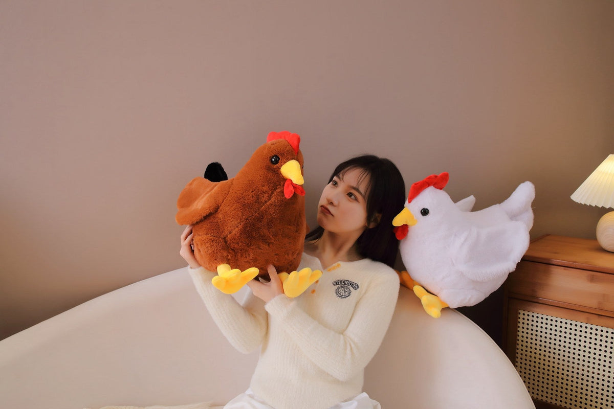 New Cute Big Cock Doll Cross Border Plush Toy Hen Doll Girl Sleeping Pillow Home Decorations
