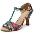 Professional Latin Dance Shoes High Heeled Dance Shoes Soft Sole Outdoor Dance Sandals Square Dance Shoes Performance