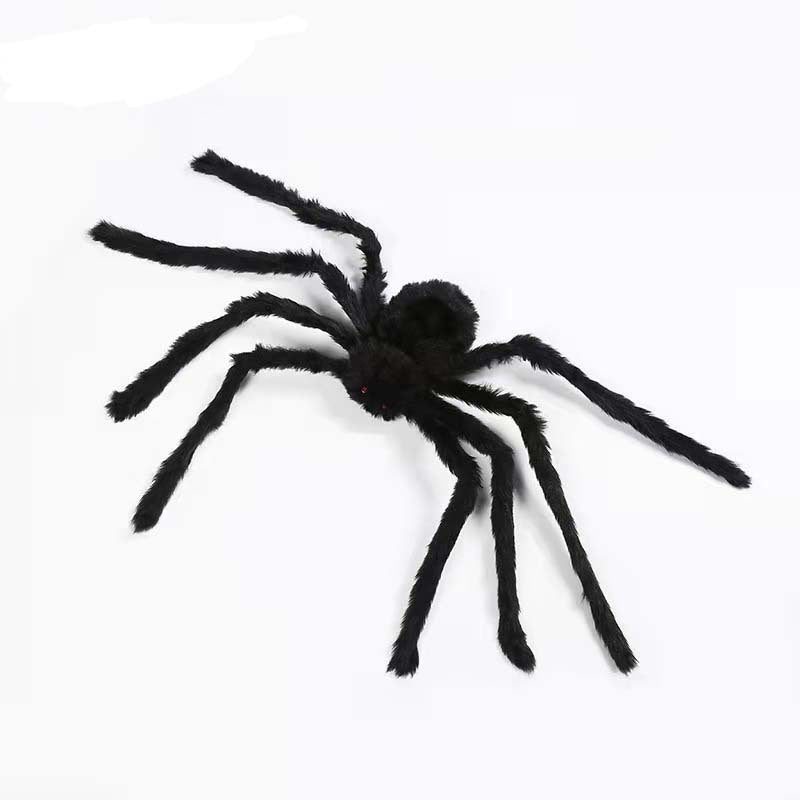 Halloween plush toy spider bar haunted house decoration props ghost festival spoof trick toy simulation big spider