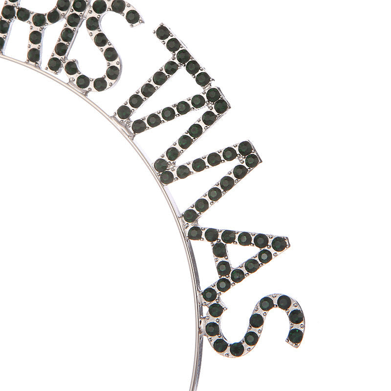 Europe and the United States new fashion CHRISTMAS headdress hair accessories splicing color MERRY CHRISTMAS CHRISTMAS hairband wholesale