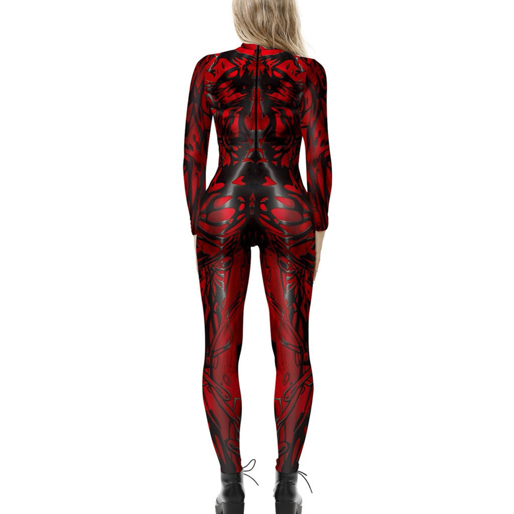 European and American New funny long-sleeved Halloween jumpsuit