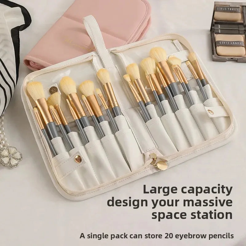 Beilian Makeup Brush Bag Handheld Large Capacity Makeup Brush Storage Bag Portable Tattoo Artist Tool Eyebrow Pencil Bag Wholesale