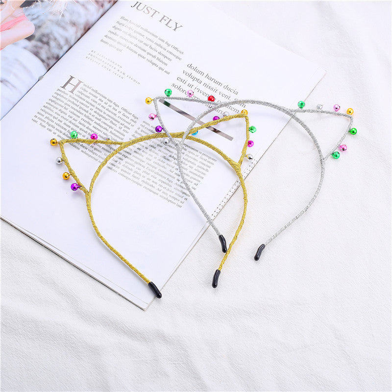 Europe and the United States new fashion CHRISTMAS headdress hair accessories splicing color MERRY CHRISTMAS CHRISTMAS hairband wholesale