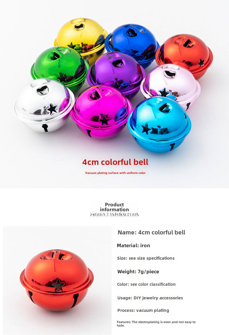 DIY handmade pendant material 4CM cm Christmas colorful cartoon pet bell large gift activity accessories