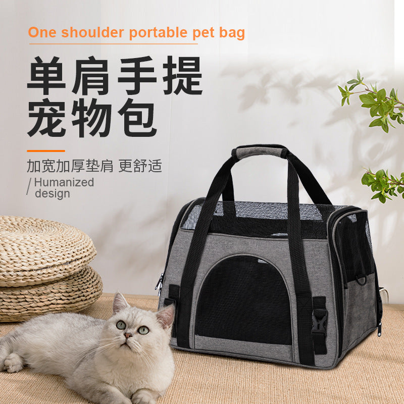 Amazon's New Pet Cat Carrier Bag, Portable Mesh Breathable Hand-Held Bag for Cats and Dogs, Universal Crossbody Shoulder Pet Bag for Outings