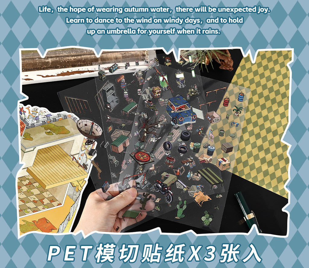 Infeel.Me Extra Large Scenery Stickers Today's Business Hours Open - Part Twelve DIY Journal Scene Stickers