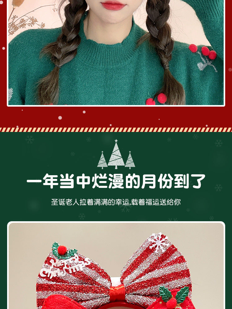 Christmas Antler Headband Holiday Costume Headband Cartoon Hairband for Women 2026 New Children's Hairpin Hair Accessory Gift