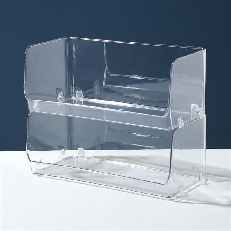 Mug Storage Box Desktop Double-Layer Cup Rack Water Cup Coffee Shelf Cup Tea Cup Storage Rack Transparent Acrylic