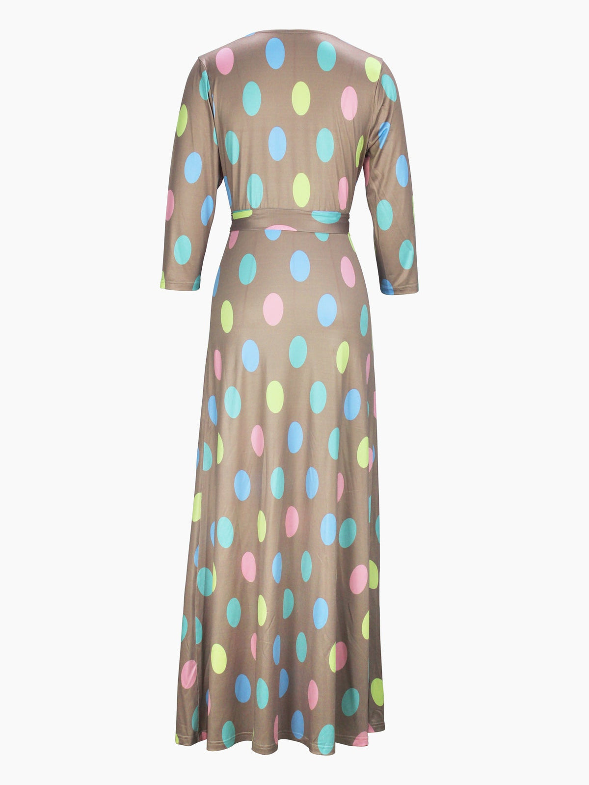 Cross-border Amazon Europe and the United States for Spring, Summer and Autumn Women's Fashion Elegant V-neck Middle Sleeve Casual Long dress