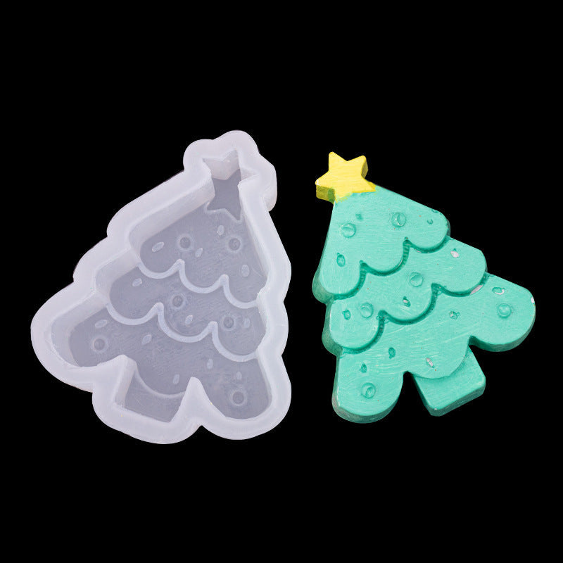 Christmas series 3D 3D gingerbread man Christmas tree silicone mold fondant cake decoration chocolate mold