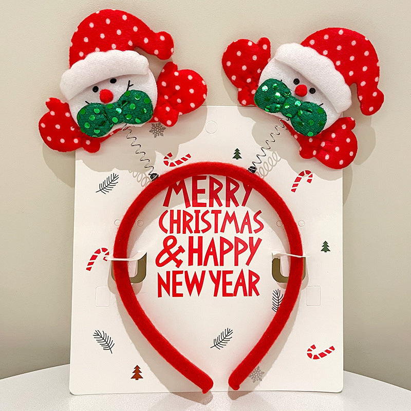 Christmas Antler Headband Holiday Costume Headband Cartoon Hairband for Women 2026 New Children's Hairpin Hair Accessory Gift