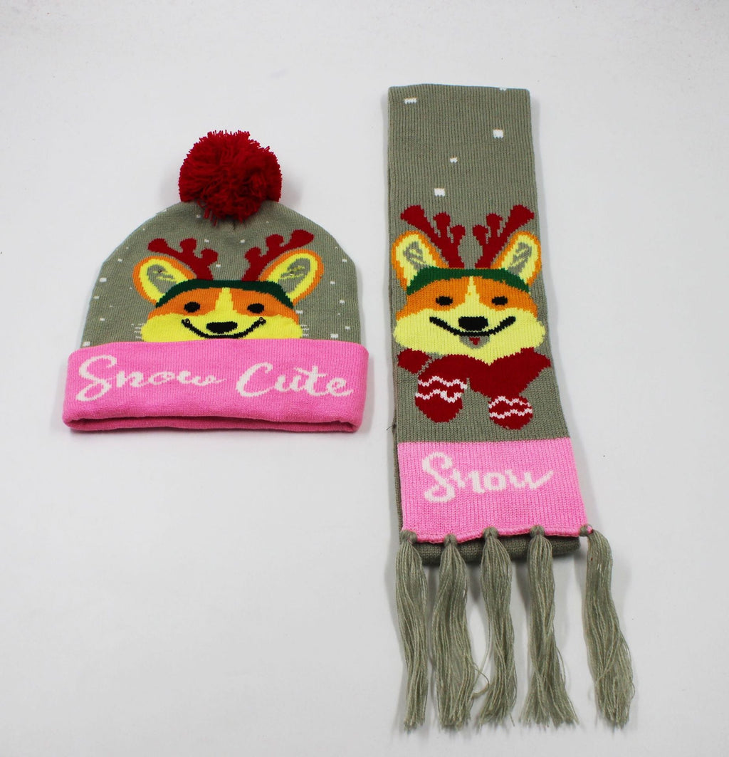 Korean Internet Celebrity Style Snowflake Christmas Hat, Warm and Cold-Proof Women's Knitted Hat with Pom-Pom, Ear-Protecting Yarn Hat, Light Luxury Style