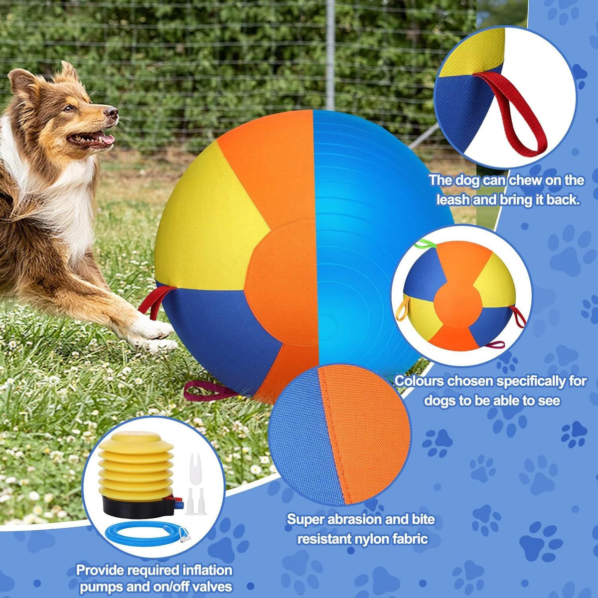 Cross-Border Sheep Horse Dog Herding Ball—Durable Solid Color Polyester Inflatable Training and Exercise Toy Pet Game Ball