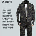 Spring and Autumn Military Training Camouflage Clothing, Breathable and Wear-Resistant Work Clothes, Tops and Pants, Auto Repair Construction Site Labor Protection Work Clothes