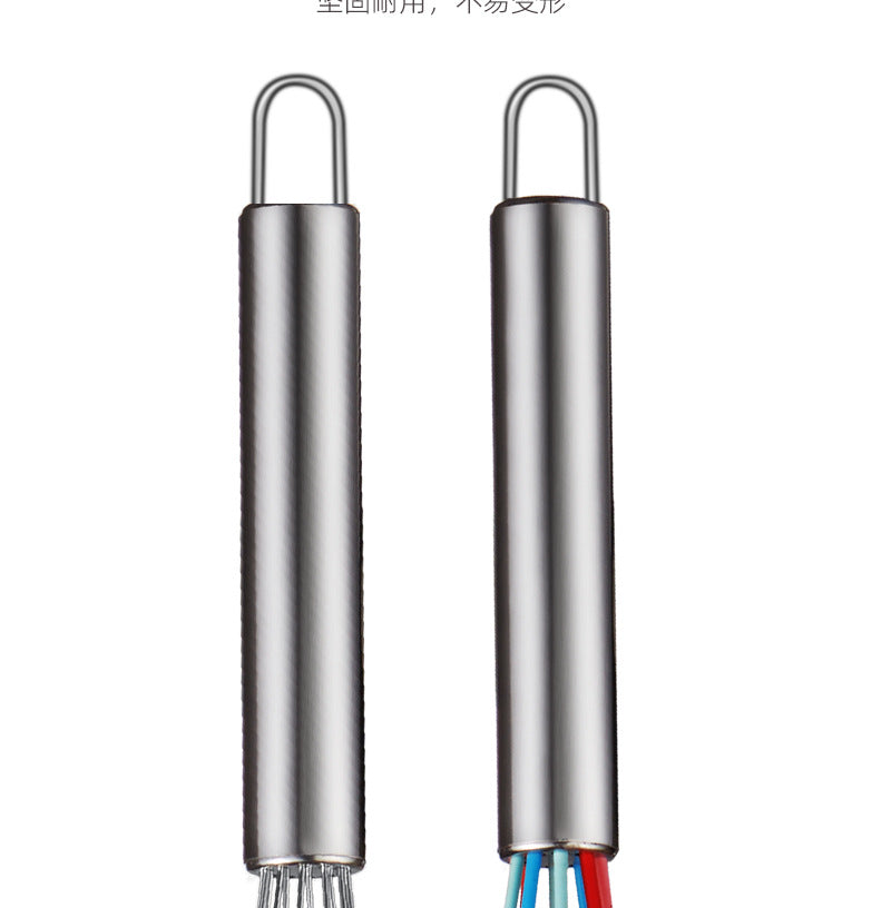 Factory spot supply manual egg beater stainless steel silicone egg beater hand mixer silicone egg beater