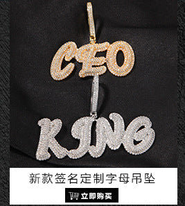 European and American New Products Copper Material Enamel Men's Avatar Personalized Hip-Hop Pendant Necklace Trendy Accessories Jewelry Wholesale