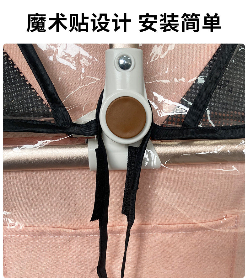 Outdoor Pet Cart Rain Cover Eva Transparent Cart Poncho Rainproof Warm Dog Cart Raincoat Windproof Cover Wholesale