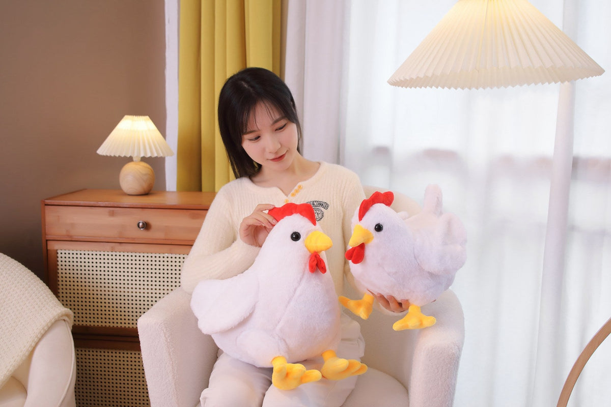New Cute Big Cock Doll Cross Border Plush Toy Hen Doll Girl Sleeping Pillow Home Decorations