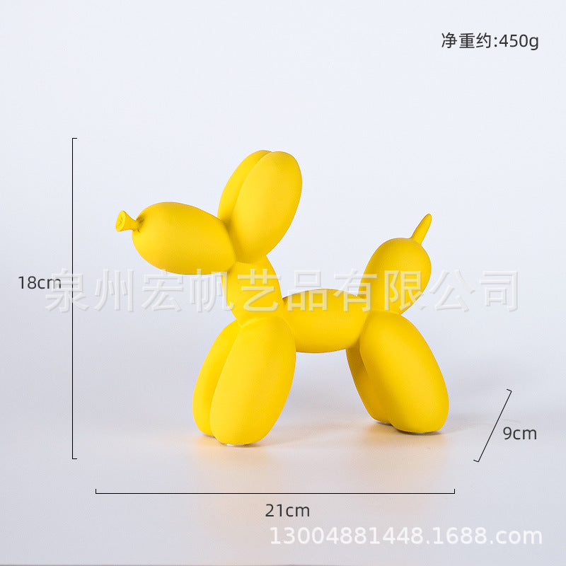 Nordic Light Luxury Blow Dog Ornaments Modern Creative Simple Living Room Desktop TV Cabinet Home Entrance Decorations