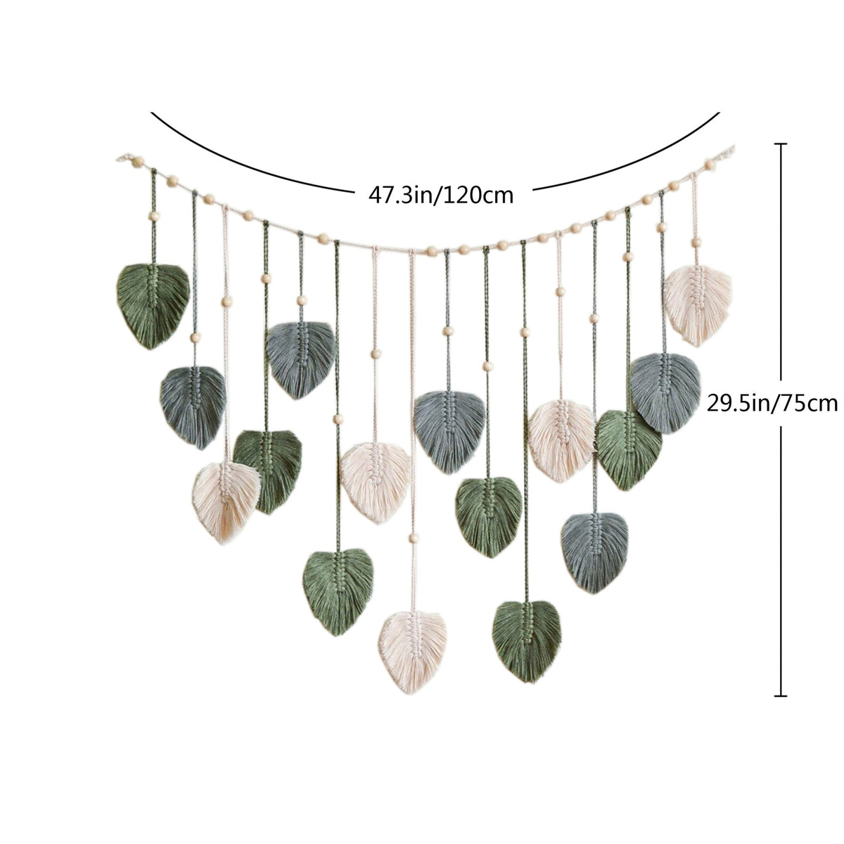 Nordic Handmade Woven Leaf Tapestry Bohemian Photo Homestay Bedroom Children's Room Background Wall Wall Decorations