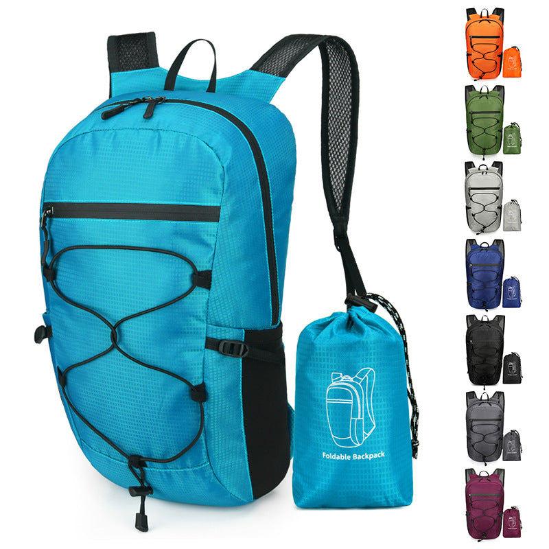 Cross-Border Outdoor Folding Backpack Waterproof Mountaineering Bag Backpack Folding Bag Outdoor Large Capacity Travel Backpack