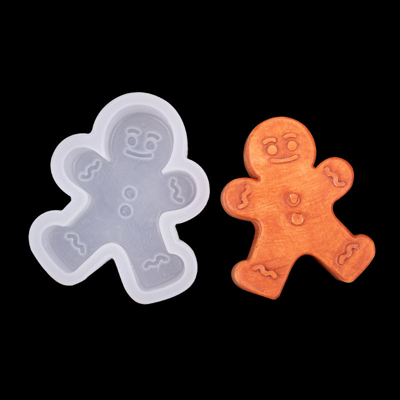 Christmas series 3D 3D gingerbread man Christmas tree silicone mold fondant cake decoration chocolate mold