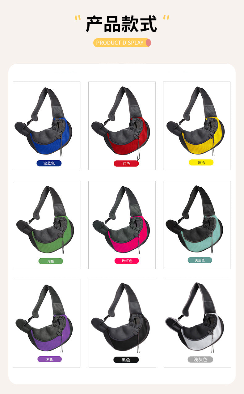 Cross-Border Pet Carrier Bag with Open Top, Breathable, Portable, Suitable for Cats and Dogs, Drawstring Mesh Single Shoulder Bag for Cats